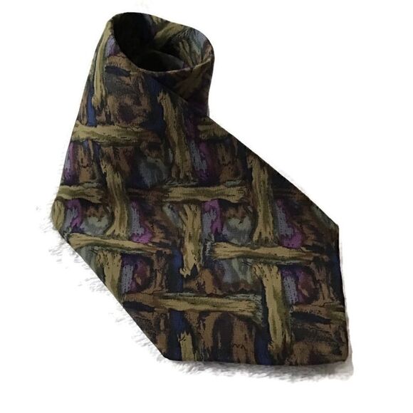 Jerry Garcia “Tree Trunk” Collection Seven Necktie - Picture 1 of 7